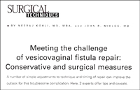 Meeting the Challenge of Vesicovaginal Fistula Repair