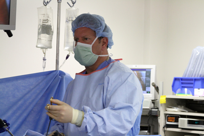 John Miklos performing a vesicovaginal fistula repair